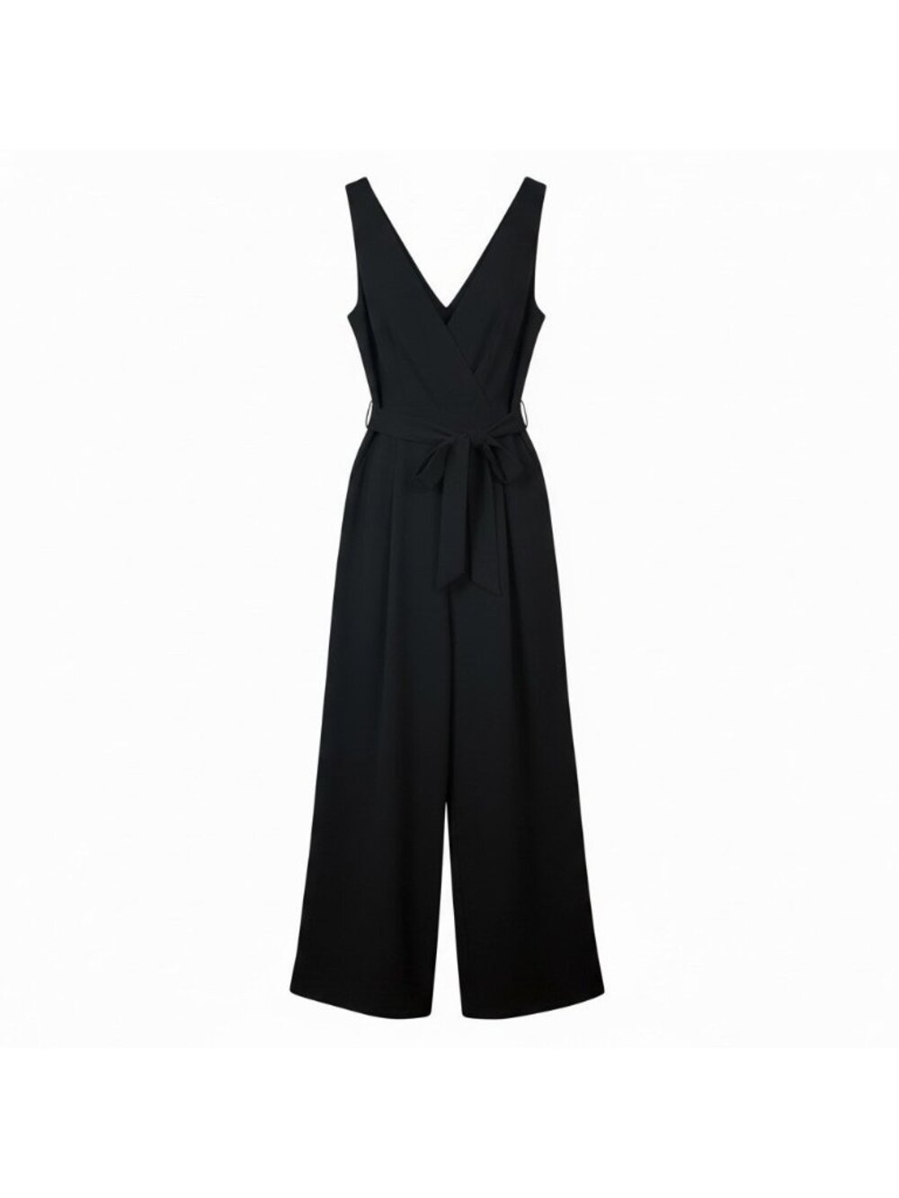 Lulu's Jumpsuit Size XS One Piece Double V Neck Wide Leg Belted Sash Pleated